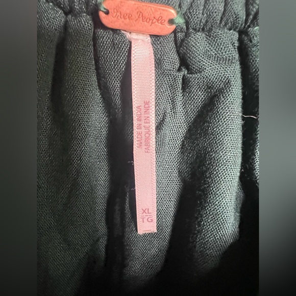 FREE PEOPLE PORTIA EMERALD GREEN VELVET DRESS XL - Picture 9 of 9